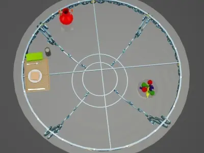 Wrought iron round table 3D model