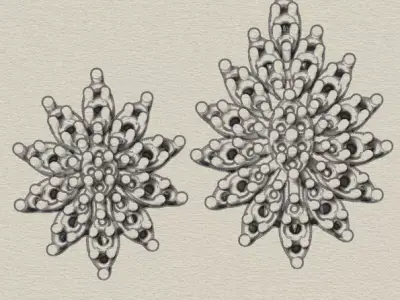 free jewelry pendant and earring Free 3D print model