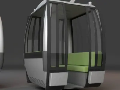 Cableway Car 3D model