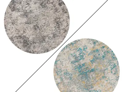 Round Rug Set 113 3D model