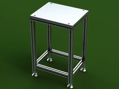 Aluminum Fixed Table 3D model