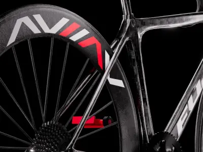 Fuji Red Black Bike Low-poly 3D model