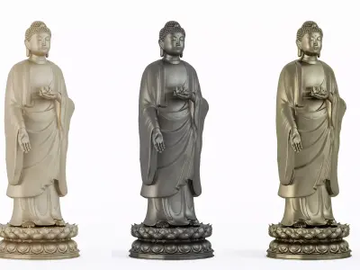 Buddha sculpture statue 3D model