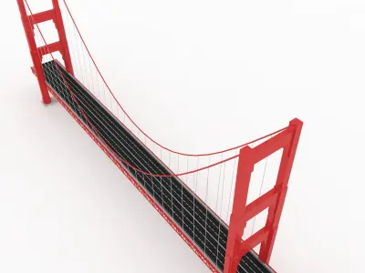 Bridge GG Stylized lowpoly Low-poly 3D model