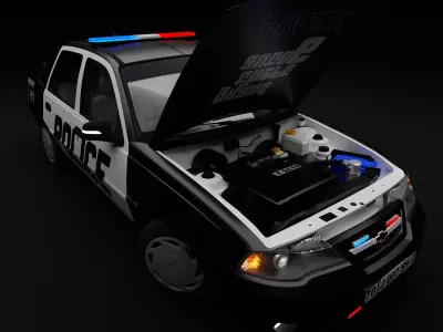 chevrolet nexia 2 police 3D model