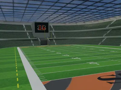 Cincinnati Bengals - American Football Stadium Low-poly 3D model