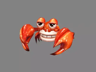Cartoon Crab Low-poly 3D model purchase