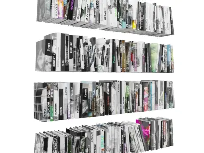 Books 150 pieces 4-2-2 Low-poly 3D model