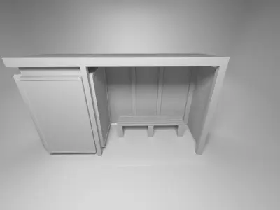 Bus stop Low-poly 3D model order