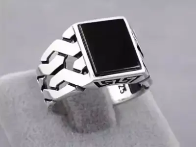 Signet Ring for Men 3D print model 3D print model