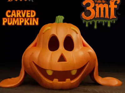 Max and Cindy Lou Who Pumpkins  3D Printable Halloween 3D Model Collection