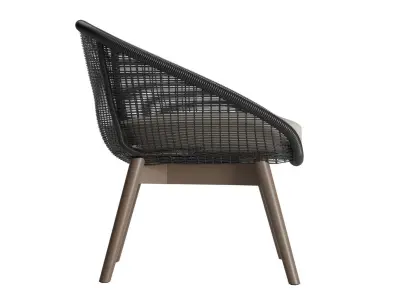 Scoop Back Outdoor Lounge Chair 3D model
