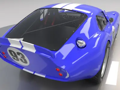 AC Cobra Daytona Low Poly 3D model