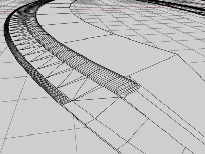 Circuit Kerbs - Array and Curve Modifiers  3D model