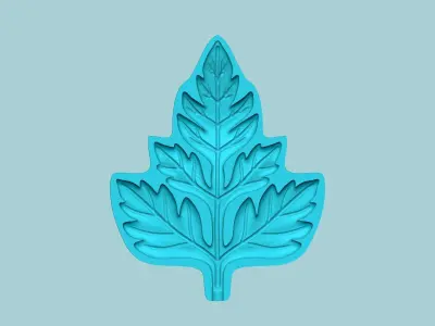 Chervil Leaf Mold - Artificial Herb Molding Tool 3D print model