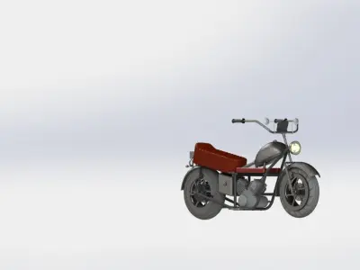 caffee-racer motorcycle 3D model
