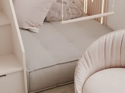 Childrens room for a girl 3D model