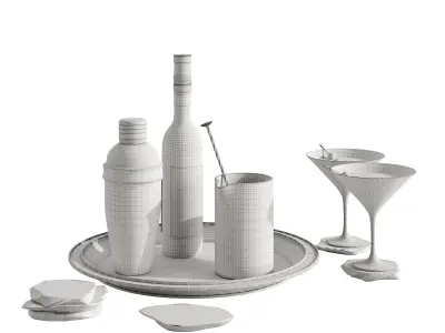 Cocktail decor set 3 3D model