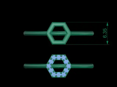 Hexagon Ring  STL 3D print model