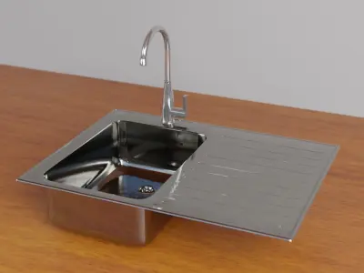 kitchen sink Low-poly 3D model