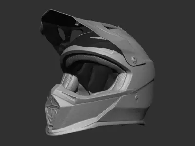 LS2 MX437 Motocross Helmet 3D Model 3D model