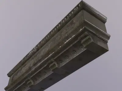 DECO Trim Balcony Low-poly 3D model