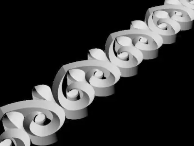 Central decor ornament for furniture 3D model 132