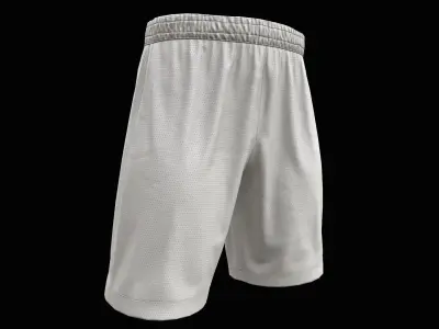 White shorts Low-poly 3D model