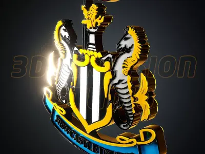 Newcastle United logo - Cinematic - 3D print 3D model