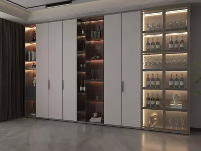 Wine cabinet Rack Cellar 3D model