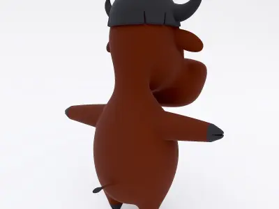 Buffalo cartoon 3d model  3D model
