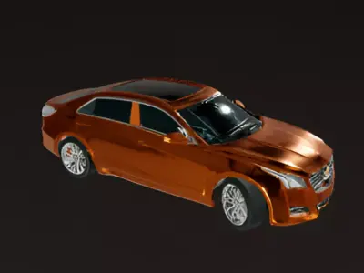 Cadillac Sedan Low-poly 3D model