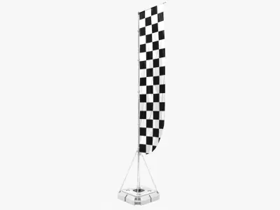 Checkered Flag Low-poly 3D model