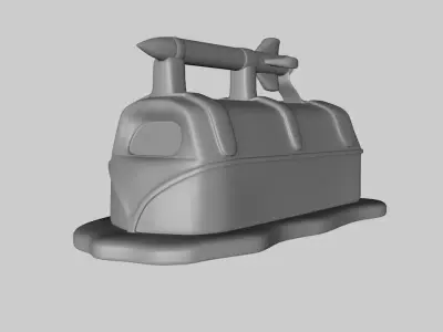 Armed SciFi VW Van 3D model