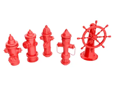 extinguisher Low-poly 3D model