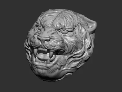 tiger head 3D print model