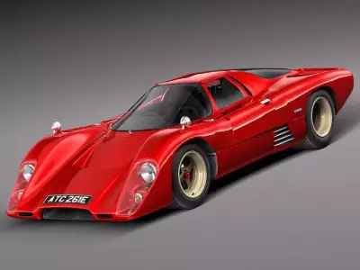 Mclaren M6 GT Grand Prix Race car 3D model