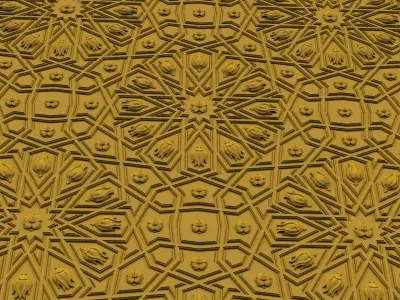 Luxury Ottoman Wall Panel 3D model