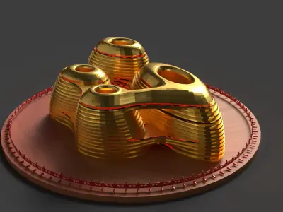 Chinese building figure  Low-poly 3D model