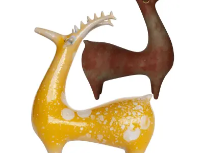 pottery deer 2 3D model