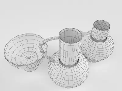 Decorative vases 3 Free low-poly 3D model
