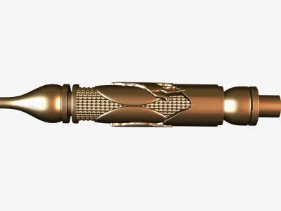 Carved hookah ornament for cnc 04 3D model