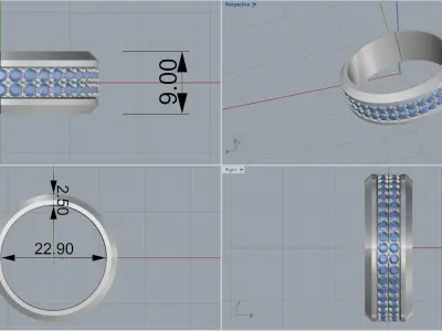 men ring 3D print model