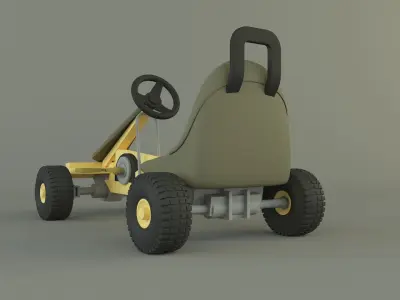 go kart vehicle 3D model