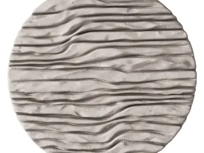 300 decorative wall art 16 round angle wave stone artwork 3D model