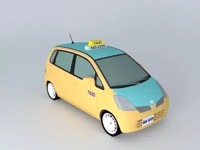 Nissan Moco/Suzuki MR Wagon Taxicab Free 3D model