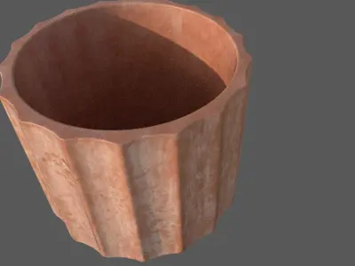 Terracotta Planter  lowpoly model  3D model