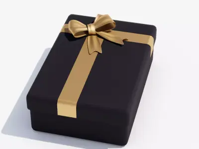 Gift Box Low-poly 3D model 5