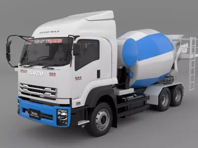 ISUZU DECA-GXZ360 cement Mixer 3D model