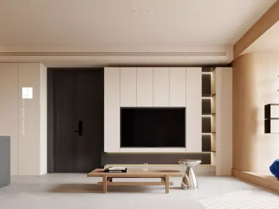 Modern Elegance  3D Model of a Luxurious Living Space 3D model